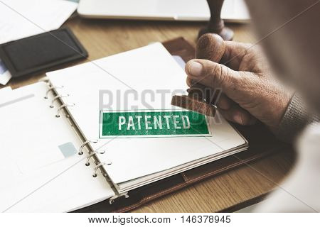 Patented Brand Identity License Product Copyright Concept