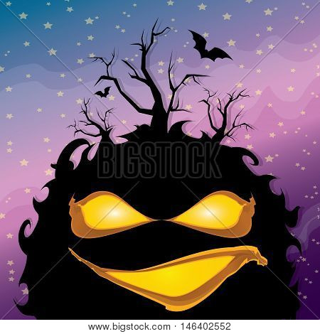 vector frightening monster. nightmares concept illustration template. fear