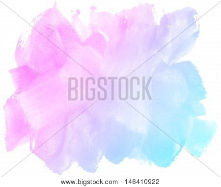 Abstract pink watercolor on white background.This is watercolor splash.It is drawn by hand.
