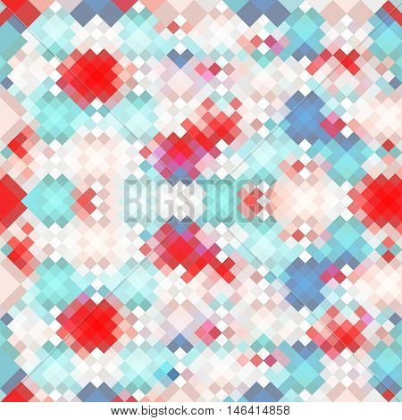 Seamless vector colorful fantasy rhombus pattern. Abstract pattern