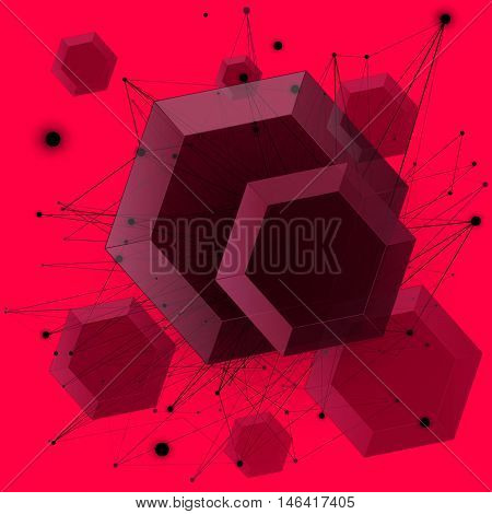 Abstract background. Vector separated elements. Geometric shapes.