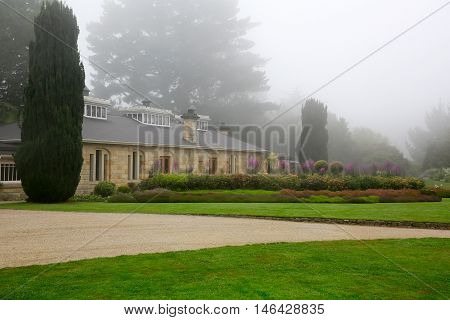 Dunedin, New Zealand - Febr 10, 2015: Garden At Larnach Castle