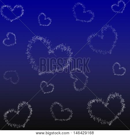 Valentine's day background with heart. Bright colorful light effect background