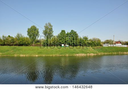the river high Bank in Tula. spring landscape
