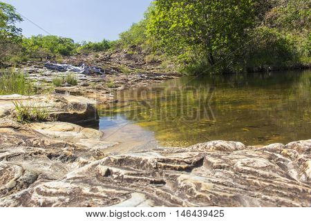 Beautiful Waterfall - Serra Da Canastra National Park - Minas Gerais, Brazil