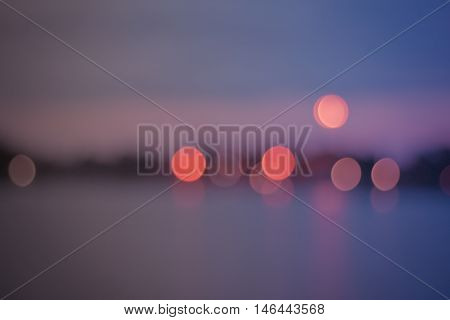 Abstract urban night light bokeh Defocused background