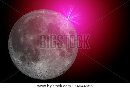 Immagine composita di un pianeta alieno ravvicinato
