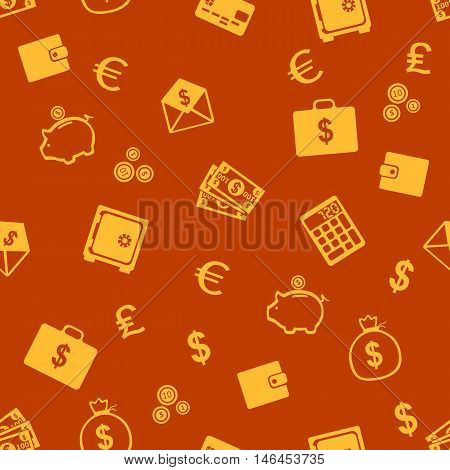 Vector Seamless Pattern Of Finance