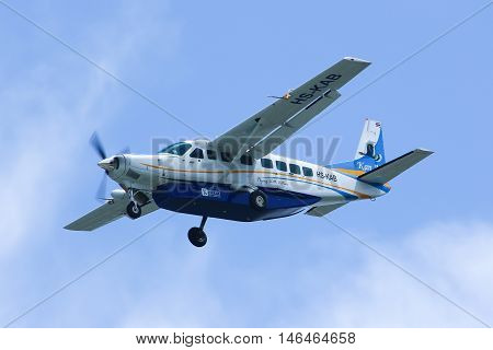 CHIANGMAI THAILAND -OCTOBER 3 2012: HS-KAB Cessna Grand Caravan 208B of Kanair. landing to Chiangmai airport flight from Mae hong son thailand.