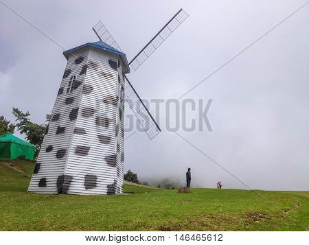 CINGJINGTAIWAN - MAY 52013 : Cingjing farm (Qingjing) is the one of the most attractive tourist place in NantouTaiwan.People can seen exploring around it.