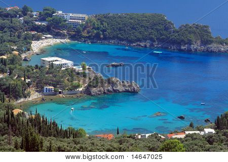 Paleokastritsa auf Korfu-Insel-Griechenland