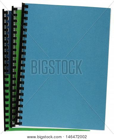 Books isolated on white background without shadows