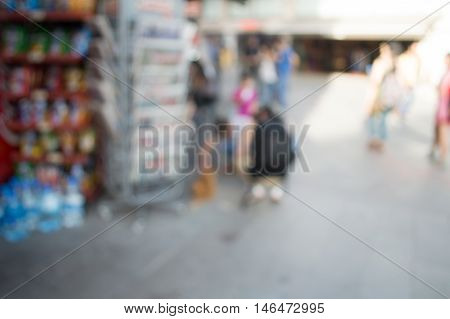 Blurred City And People