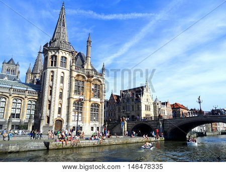 A perfect day in Gent, Belgium. Stunning Architecture on Sunny day