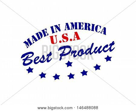 Rubber stamp with text made in America inside vector illustration
