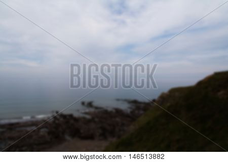 View From The Coastal Path Between Widemouth Bay And Bude Out Of Focus.