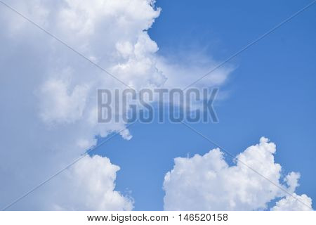 Close Up Blue Sky With Clouds Background