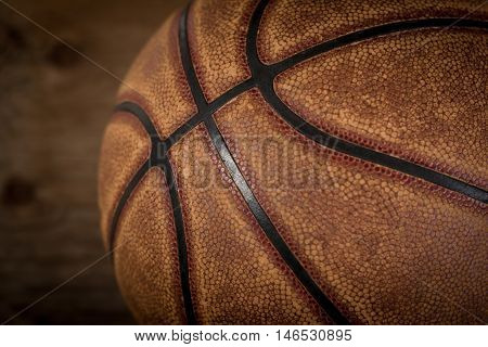Basketball background. Ball on playground. Team sport