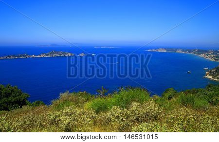View Over Arillas (agiou Georgiou Arillas) On Corfu Island (gree