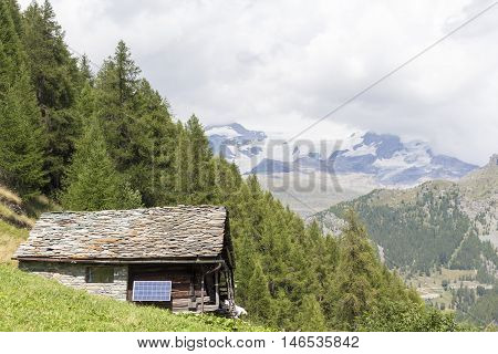 Valley Aoste: Alpine Panorama With Walser Huts