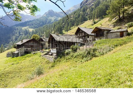 Valley Aoste: Alpine Panorama With Walser Huts