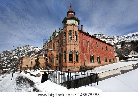 The Elks Lodge #492 in Ouray, Colorado built in 1904,located in the Ouray Historic District which was listed by the National Register of Historic Places