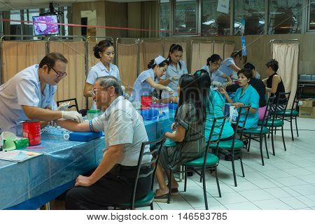 Collection Blood In Lab For Checkup A Health