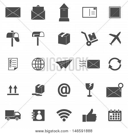 Post icons on white background, stock vector