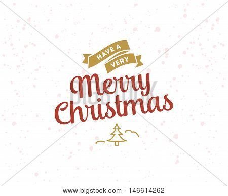 Merry Christmas text design. Vector logo, typograpy. Usable as banner, greeting card, gift package etc.