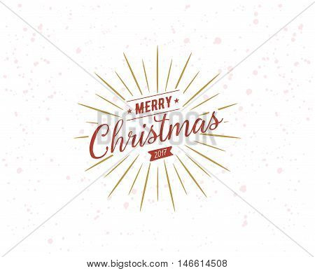 Merry Christmas text design. Vector logo, typograpy. Usable as banner, greeting card, gift package etc.