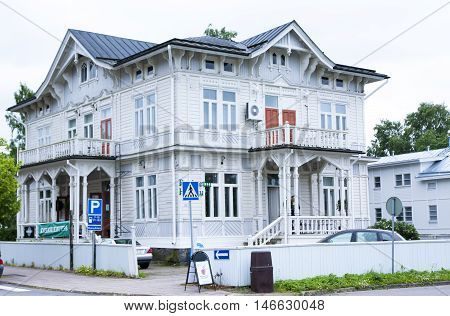 Naantali, Finland - 06 July , 2015: Cloudy Summer Day On The Historic Quarter Of Naantali