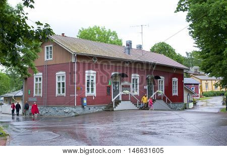 Naantali, Finland - 06 July , 2015: Cloudy Summer Day On The Historic Quarter Of Naantali