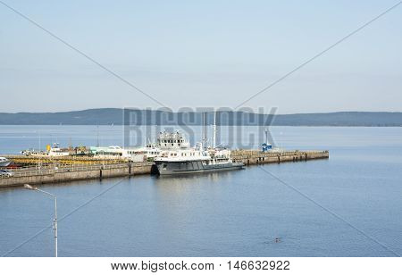 Petrozavodsk, Russia - 26 August 2015: Harbor Of Petrozavodsk, Top View