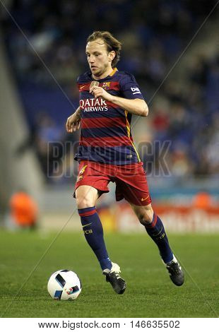 BARCELONA, SPAIN - JAN, 13: Ivan Rakitic of FC Barcelona during a Spanish Kings Cup match against RCD Espanyol at the Power8 stadium on January 13, 2016 in Barcelona, Spain