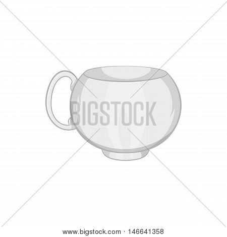 Cup icon in black monochrome style on a white background vector illustration