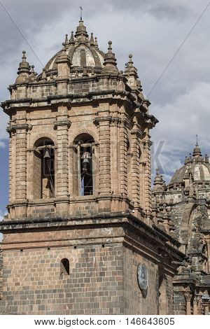 La Compania De Jesus Church On Plaza De Armas Square In Cuzco, Peru.