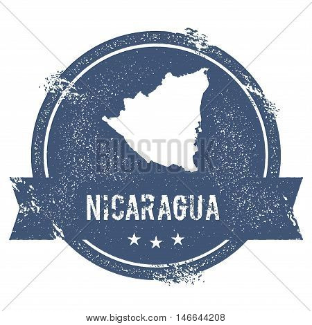 Nicaragua Mark. Travel Rubber Stamp With The Name And Map Of Nicaragua, Vector Illustration. Can Be