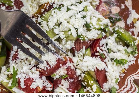 Closeup Of A Shopska Salad