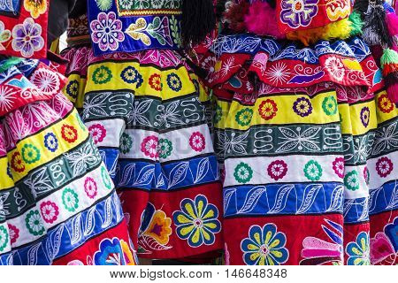 Cusco - Peru - June 06, 2016 : Peruvian Dancers At The Parade In Cusco. People In Traditional Clothe