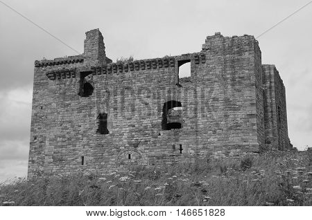 An external view of the ruins of Crichton castle