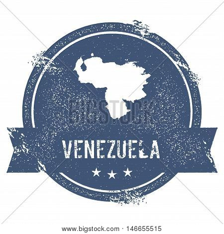 Venezuela, Bolivarian Republic Of Mark.. Travel Rubber Stamp With The Name And Map Of Venezuela, Bol