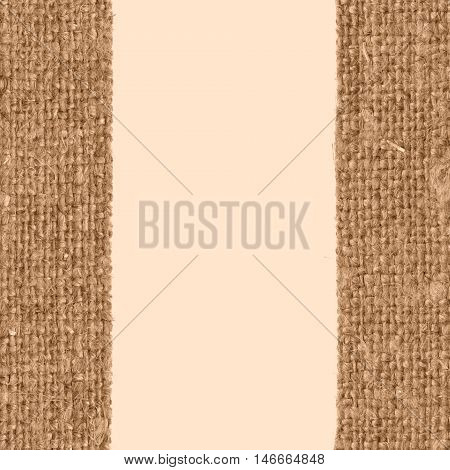 Textile thread, fabric decoration, camel canvas, weave material retro background