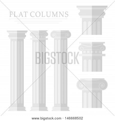 Roman column. Illustration on white background for design