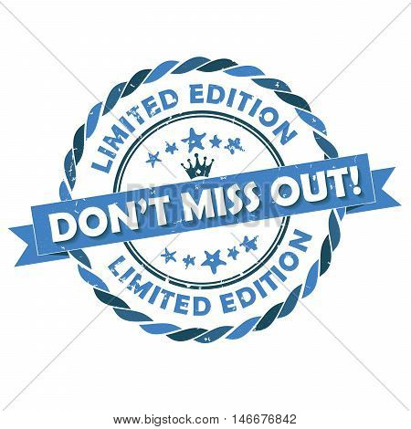 Limited Edition. Don't miss out - grunge label. Print colors used