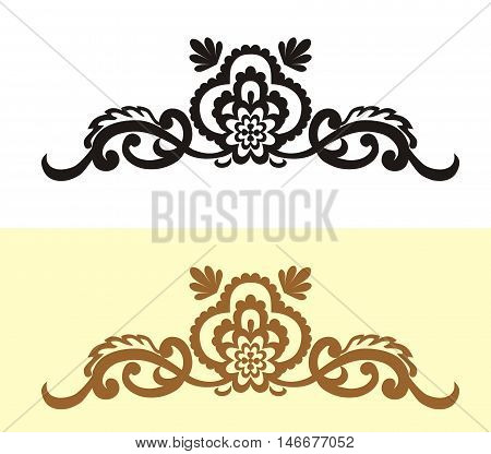 floral vintage decoration for invitation or background