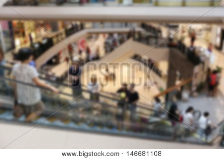 Blurred shopping mall or indistinct department store for the design background.
