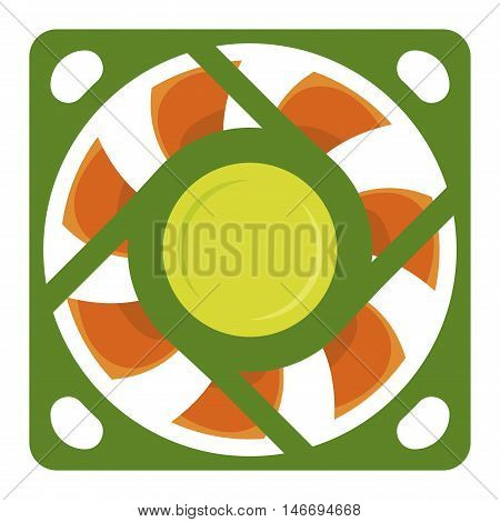 Turbines icons propeller fan rotation technology equipment. Fan blade, wind ventilator propeller fan equipment generator. Vector illustration propeller fan vector electric industrial ventilators.