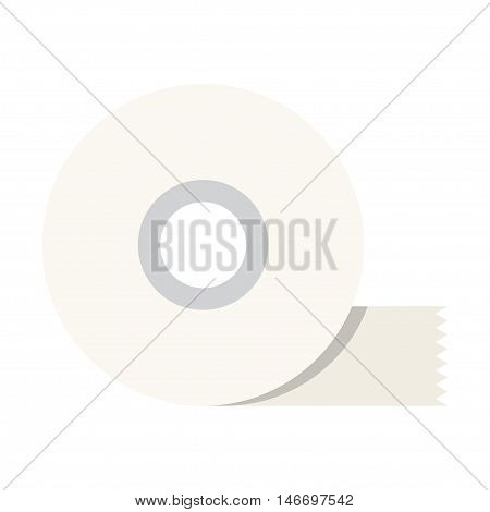 Scotch adhesive tape flat icon. vector illustration