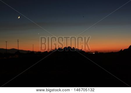 Desert Night Sky off the Californina 15 highway