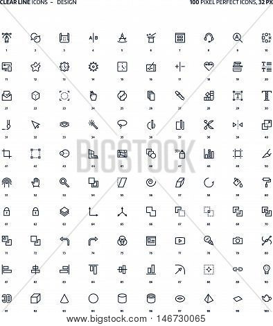 Design, Clear Line Icons